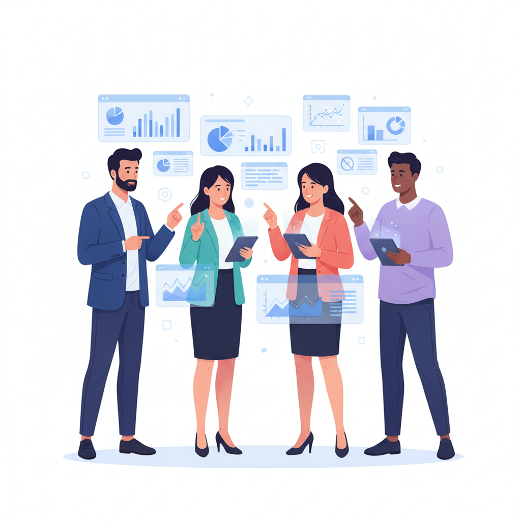 Analytics collaboration illustration